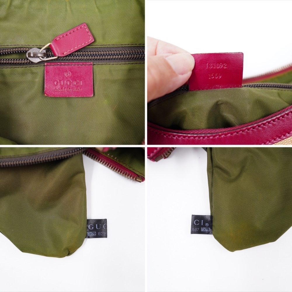 (MT388) GUCCI Monogram Web Halfmoon Crossbody Bag - Picture 13 of 16